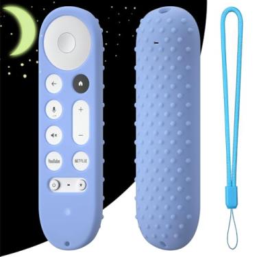 Imagem de Capa de silicone para Google TV Streamer 4K Google TV (4K) Voice Remote 2024 Capa de silicone antiderrapante (azul brilhante)