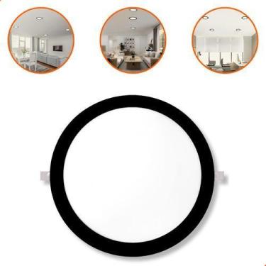 Imagem de Painel Plafon Embutir De Led 25w Redondo Bivolt Preto - VLED, Branco N