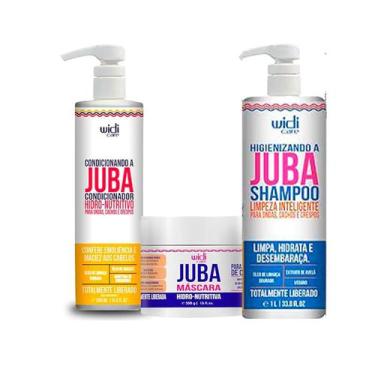 Imagem de Kit Juba Shampoo 1L, Condicionador 500ml e Máscara 500ml - Widi Care