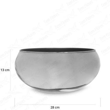 Imagem de Vaso de Vidro Margot Pequeno Espelhado Onix 28x13 - Tem Flores
