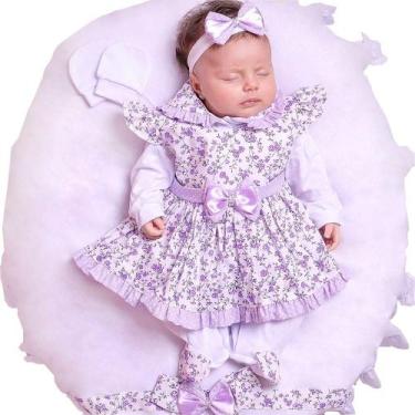 Imagem de Saída de Maternidade Menina Amora Floral 05 Peças - Amora Amora Enxova