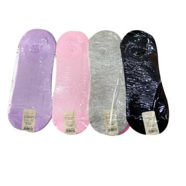 Imagem de Kit 02 Meia Sapatilha Feminina Adulto Algodão Purk