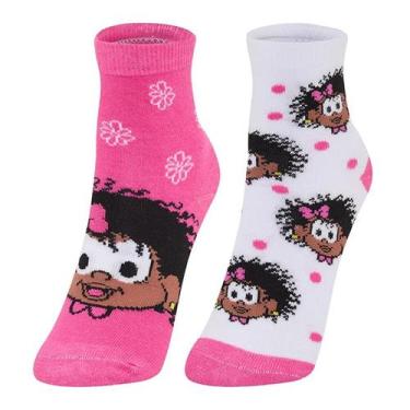 Imagem de Kit 2 Pares de Meia Soquete Turma da Mônica 27 ao 30 Infantil Cia da M