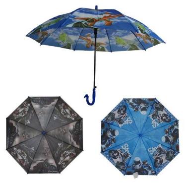 Imagem de Guarda Chuva Infantil com apito para Menino: Abertura Automática Estam