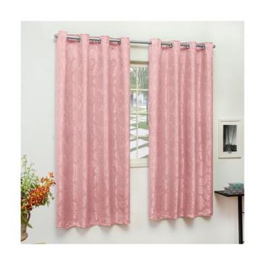 Imagem de Cortina Jacquard Jacar Semi Blackout Varão 3m para Sala Quarto Escritó