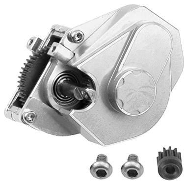 Imagem de Share Goo Aluminum Complete Transmission Gearbox w/Transmission Gear Upgrade Part Compatible with Axial SCX24 Deadbolt C10 JLU Gladiator Bronco 1/24 RC Crawler Car (Silver)