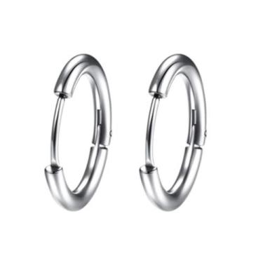 Imagem de Brinco de Argola Prateado Aço Cirúrgico - Vorax Acessórios, 16mm