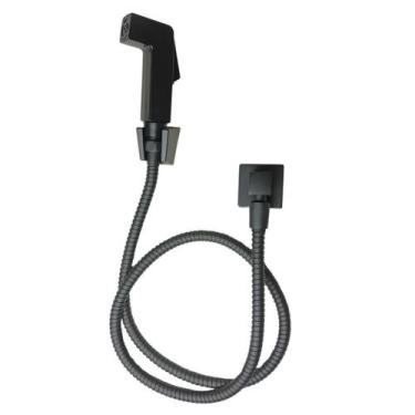 Imagem de Ducha Higiênica Completa Quadrado Preto Fosco Black Matte - Montelar A