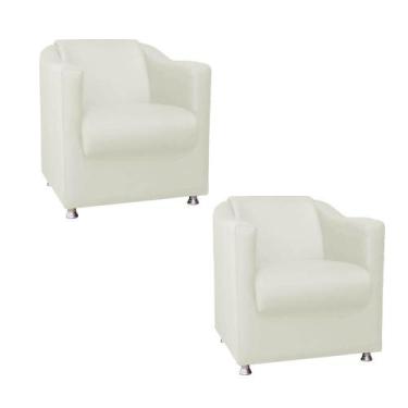 Imagem de Kit 02 Poltrona Cadeira Decorativa Tilla   Para Sala de Estar Recepção