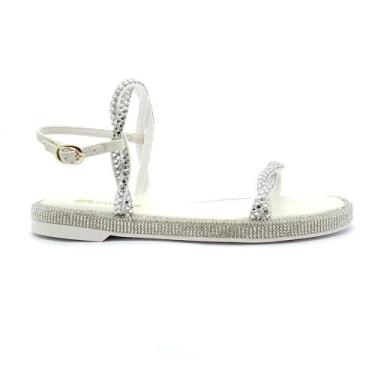 Imagem de Sandália Santinelli Feminina 1562-013, 37, Off white