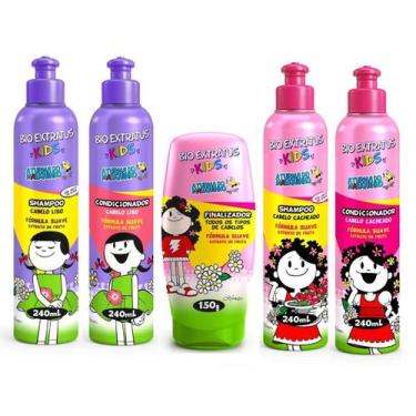 Imagem de Kit Kids Bio Extratus Para Cabelos Lisos e Cacheados 5 Itens