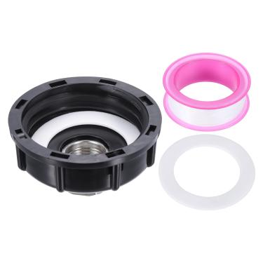 Imagem de PATIKIL Adaptador de bolsa IBC, rosca fêmea de 1,9 cm para rosca fêmea grossa S60x6 5.1 cm, adaptador de drenagem de tanque de água de 275-330 galões, conector de mangueira de água de jardim, preto