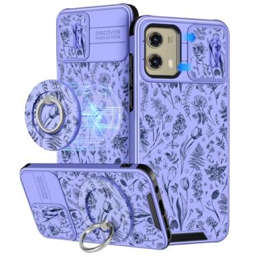 Imagem de Buleens Capa para Moto G Stylus 5G 2024 - com suporte de anel e capa de câmera estética fofa projetada mulheres meninas kawaii flores floral feminina capa de telefone para Motorola G Stylus 5G 2024