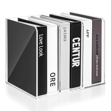 Imagem de Organizador de revistas de acrílico, organizador de espaço de trabalho, suporte de arquivo de acrílico, organização de escritório, organizador de livros, suporte de documentos, organizador de arquivos