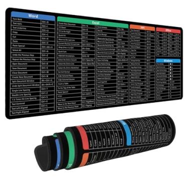 Imagem de Lucocia Word/Excel/PPT/Tapete de mesa de escritório, mouse pad grande para jogos, escritório, mouse pad, atalhos de teclado, tapete de mesa antiderrapante à prova d'água, GG 79,8 x 30 cm (TS1067)