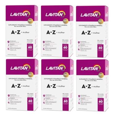 Imagem de Kit 6 Lavitan A-Z Mulher 60 Cápsulas Revestidos - Cimed