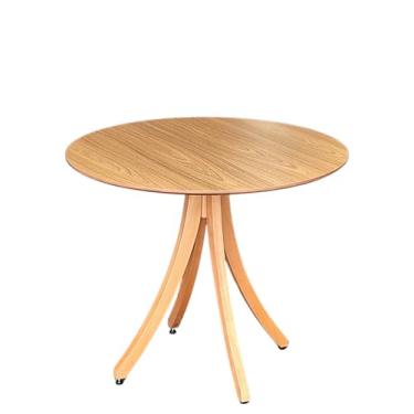 Imagem de Mesa de Jantar Redonda de Madeira Flora 90cm na cor Freijo