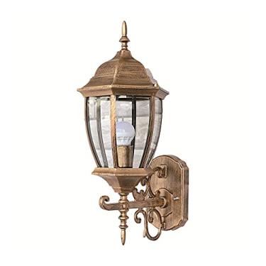 Imagem de Luminária de parede de vidro para área externa, luminária de parede vintage à prova d'água para varanda, decoração externa, lanternas de parede antigas para corredor, vila, pátio, portão de