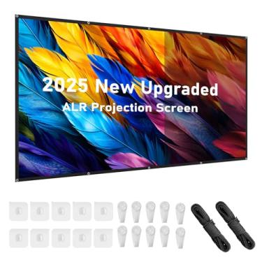 Imagem de AAJK Tela De Projeção Alr, Filmes 4K 16:9 Hd Dobrável, Anti-Vinco, Projetor Portátil, Para Home Theater, Ambientes Internos E Externos, Suporte Dupla