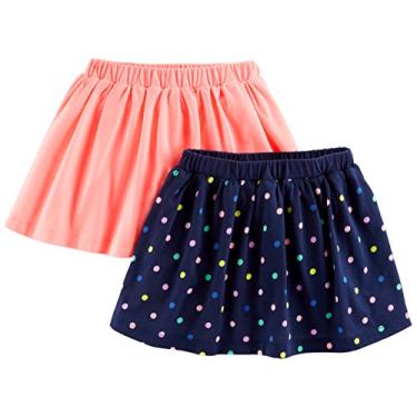 Imagem de Simple Joys by Carter's Pacote com 2 trotinetes de malha para bebês meninas, Pontos marinhos/rosa, 5 Anos