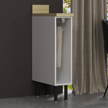 Imagem de Balcão de Cozinha em MDF com Tampo e Porta-Toalhas 20cm Multimóveis CR20465