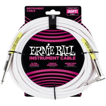 Imagem de Cabo P10XP10L Guitarra Instrumentos 6,09m BRANCO P06047 ERNIE BALL