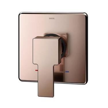 Imagem de Acabamento monocomando para chuveiro e ducha higiênica (Base Deca) Edge cobre polido Docol
