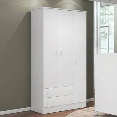 Imagem de Guarda Roupa Infantil 3 Pts/ 2 Gav Doce Sonho Em Mdp - Branco