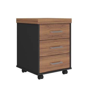 Imagem de Gaveteiro Zaira 3 GV Nogal e Preto