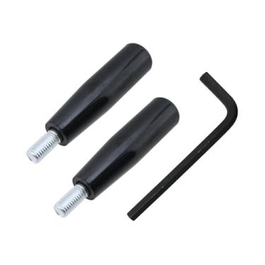 Imagem de Tighall 2 alças giratórias para máquina de volante com 1 chave Allen, M12 x 20 mm/haste rosqueada de 0,5" x 0,8 polegadas, alça rotativa de baquelite de plástico, para equipamento de forno, torno e