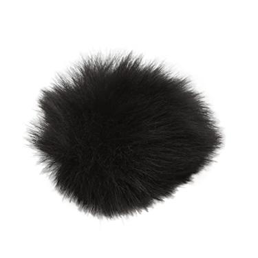 Imagem de aqxreight Lavalier Wind Wind Muff Microfone de Pára - Peludo de Pára - Tampa de Microfone de 0,5 Cm de 0,2 Polegada Muff de Fez um de de de Windlavalier MU MU (Preto)