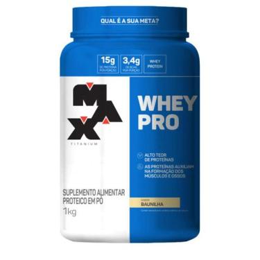 Imagem de Whey Pro Proten 1kg Max Titanium, BAUNILHA