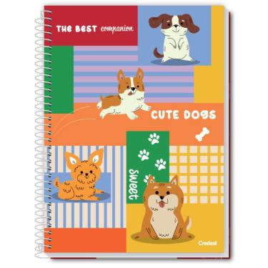 Imagem de Caderno Espiral Universitário 1 Matéria 80 Folhas Miau De Rua Credeal Estampa 3