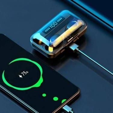 Imagem de Fone de Ouvido Bluetooth 5.0 com Display LCD, Sem Fio, Carregamento Rápido, Preto