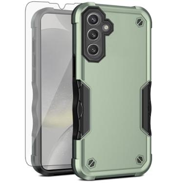 Imagem de Asuwish Capa de celular para Samsung Galaxy S24 Plus/S25 Plus S24+ S25+ 5G com protetor de tela de vidro temperado, capa protetora híbrida à prova de choque S24Plus 24S + S 24 24+ S25Plus 25S 25+