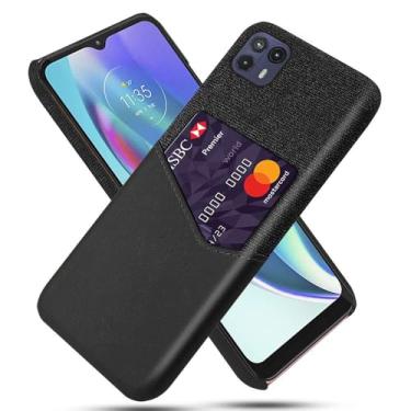 Imagem de Capa para MOTO G50 5G,Tela e tampa de couro PU,Antideslizante,360°cobertura completa à prova de choque com 1 slot de cartão atrás,Prevenção de queda-Black