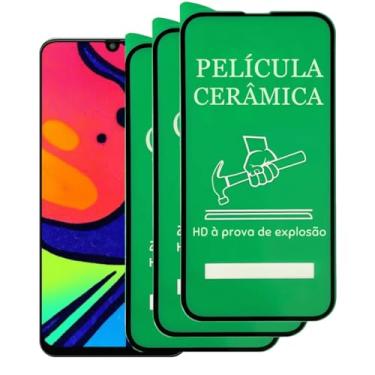 Imagem de 3 Películas Protetora de Cerâmica Compatível Samsung Galaxy M21S Cobertura Total, Não Quebra