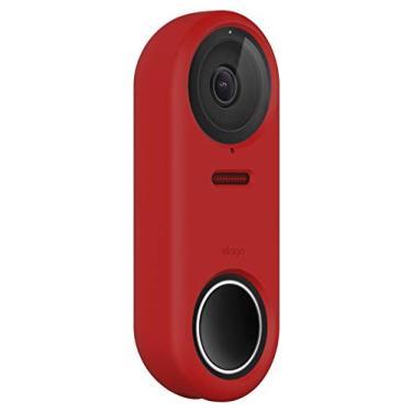 Imagem de elago Capa de silicone compatível com Google Nest Hello Doorbell Cover (com fio) [vermelha] - proteção total, compatível com visão noturna [patente registrada nos EUA]