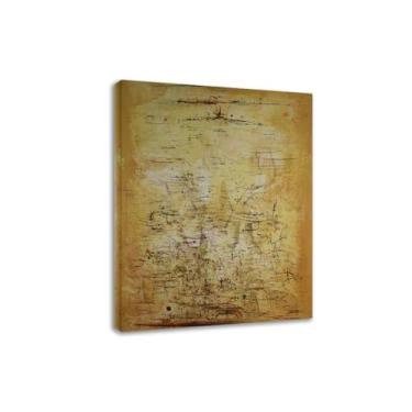 Imagem de Zao Wou-Ki Pintura abstrata "Vol d'oiseaux" impressão em tela pôster de arte famosa arte de parede moderna para sala de estar 80 x 104 cm com moldura interna