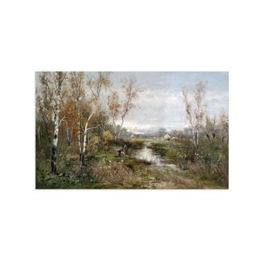 Imagem de Adof Kafmann Canvas Wall Art Pictures-Famous Art Prints-Bedroom Wall Art Painting-Reprodução impressa em tela-outono 30x50cm12x20inch sem moldura