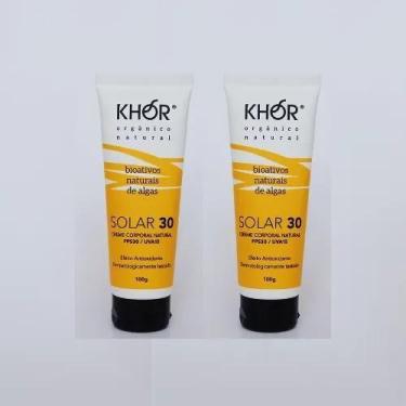 Imagem de Kit 2 Protetores Solares Naturais 100g Natural Fps30 uva15 Khor