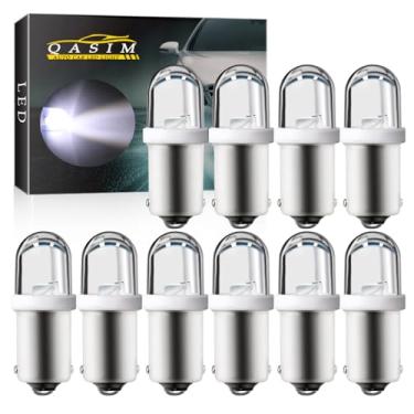 Imagem de Qasim Lâmpada LED 6V 6,3V DC BA9S GE44 47 Pinball LED 53 57 1895 1891 64111 para Arcade Pinball Machine Carros Vintage Old Radio Light (pacote com 10, branco)