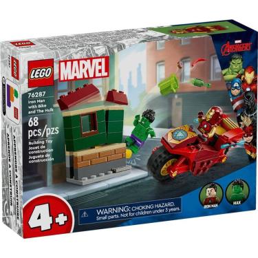 Imagem de Blocos de Montar - Lego Marvel - Homem de Ferro com Motocicleta e o Hulk LEGO DO BRASIL