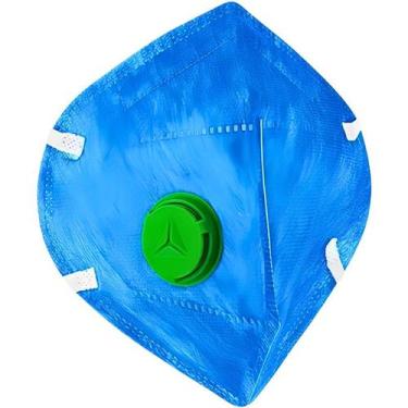 Imagem de Máscara Respirador PFF3 com Válvula Máxima Filtragem Azul Delta Plus C