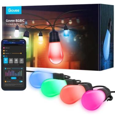 Imagem de Luzes de corda externas Govee H7016 96 pés com 30 LEDs RGBIC regulávei