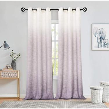 Imagem de Painel de cortina de janela Central Park Ombre Linen Rayon Blend