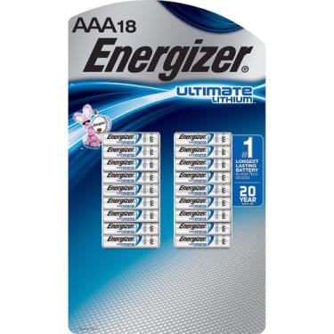 Imagem de Bateria Energizer Ultimate Lithium AAA, pacote com 18