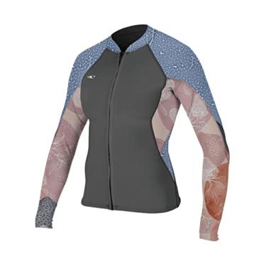 Imagem de Jaqueta feminina Bahia 1,5 mm zíper completo, grafite/desert Bloom/Drift Blue, 12