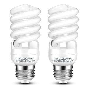 Imagem de Lâmpadas CFL Barfelty T2 Spiral 13W (60W Equiv) 900lm 2700K