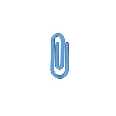 Imagem de Clips Pequenos Coloridos Azul 25mm Segura Papel Com 100 Unidades - Rus